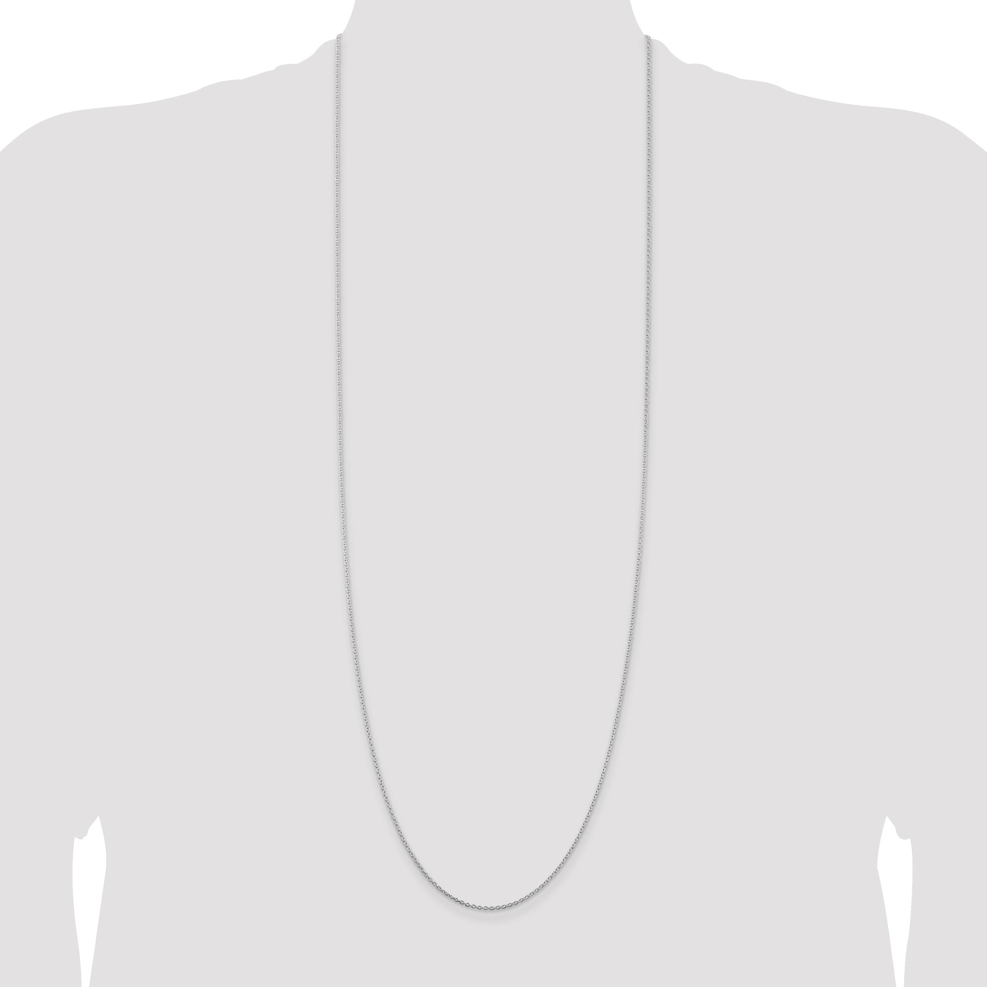 Sterling Silver Rhodium-plated 1.5mm Cable Chain