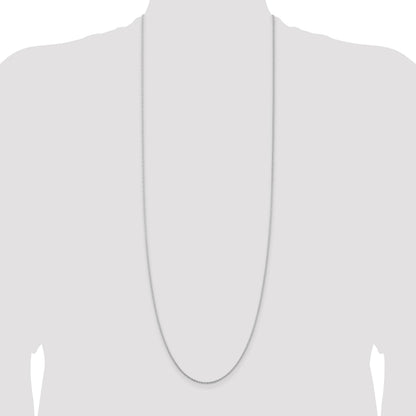 Sterling Silver Rhodium-plated 1.5mm Cable Chain