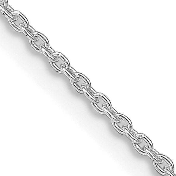 Sterling Silver Rhodium-plated 1.5mm Cable Chain