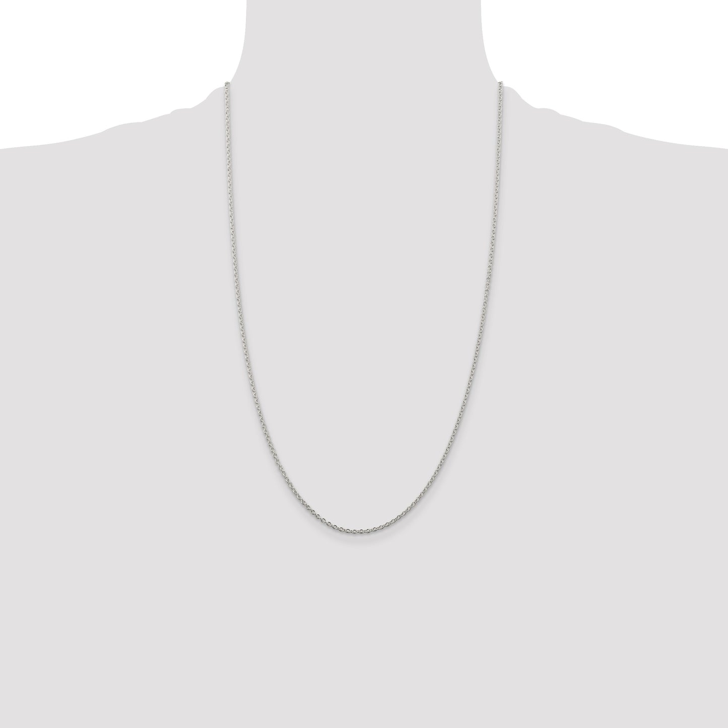 Sterling Silver 1.95mm Cable Chain