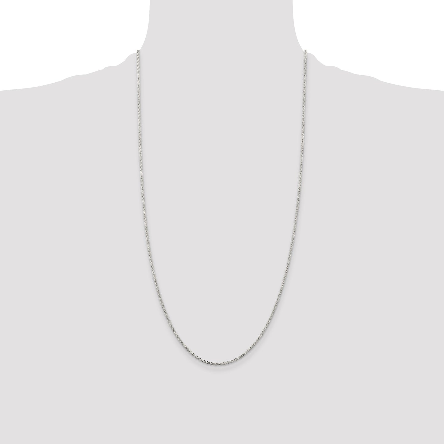 Sterling Silver 1.95mm Cable Chain