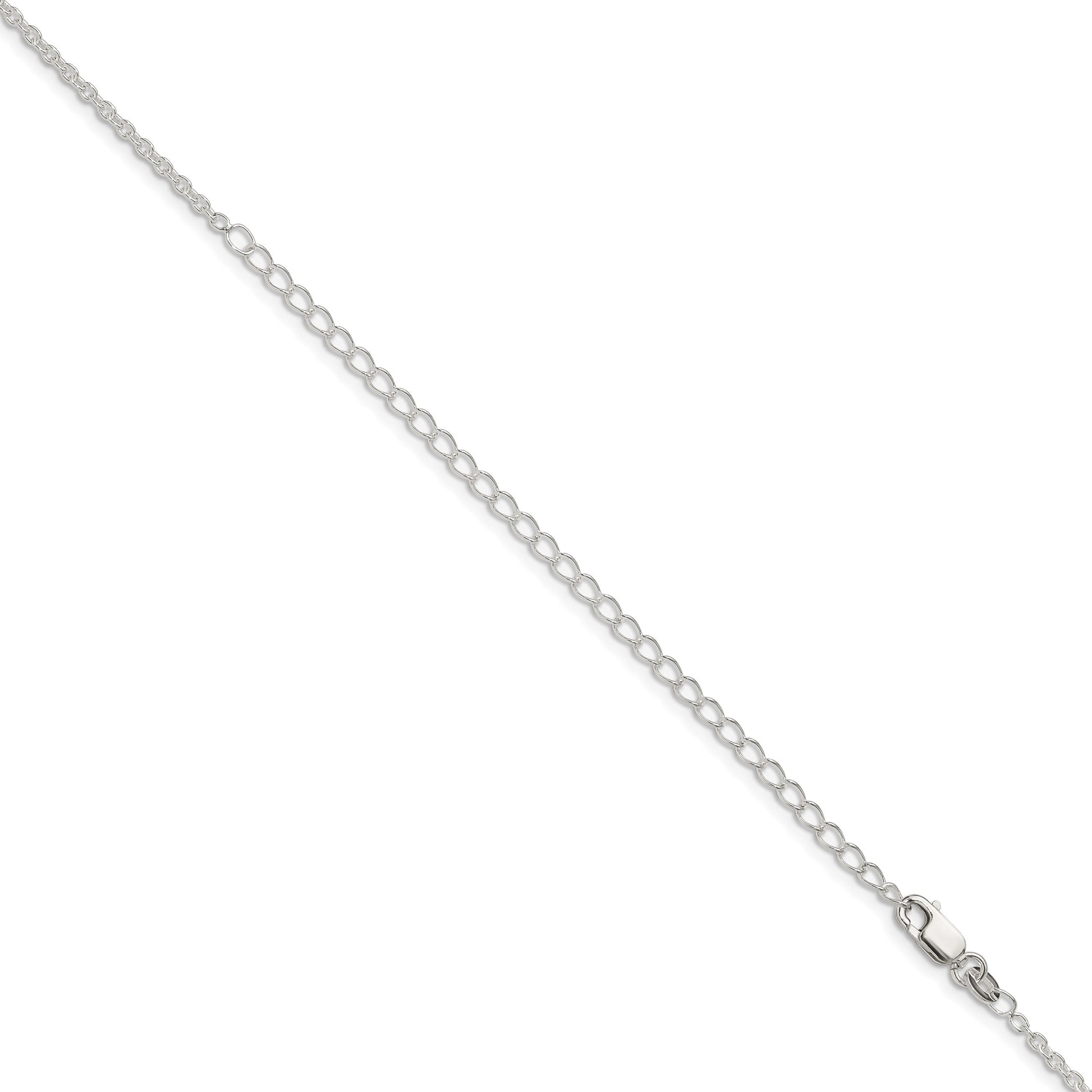 Sterling Silver 1.95mm Cable Chain w/4in ext.