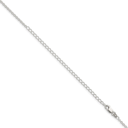Sterling Silver 1.95mm Cable Chain w/4in ext.