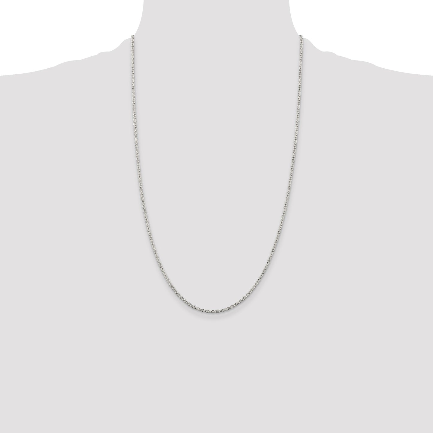 Sterling Silver 2.25mm Cable Chain