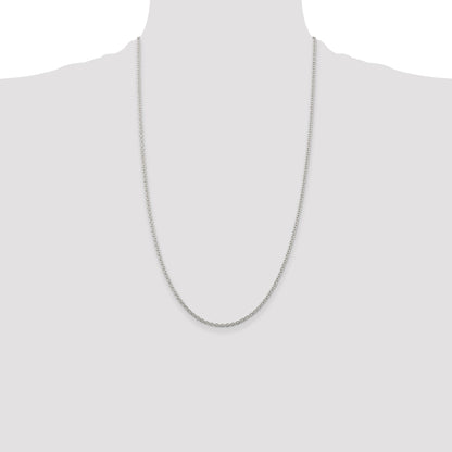 Sterling Silver 2.25mm Cable Chain