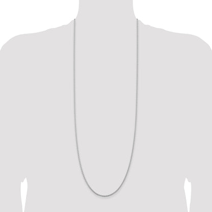 Sterling Silver Rhodium-plated 2.25mm Cable Chain