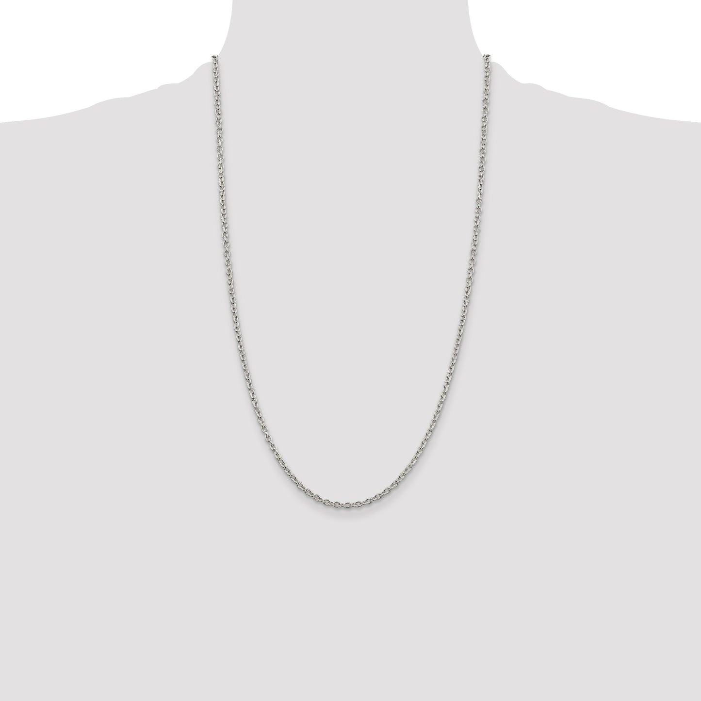 Sterling Silver 2.75mm Cable Chain