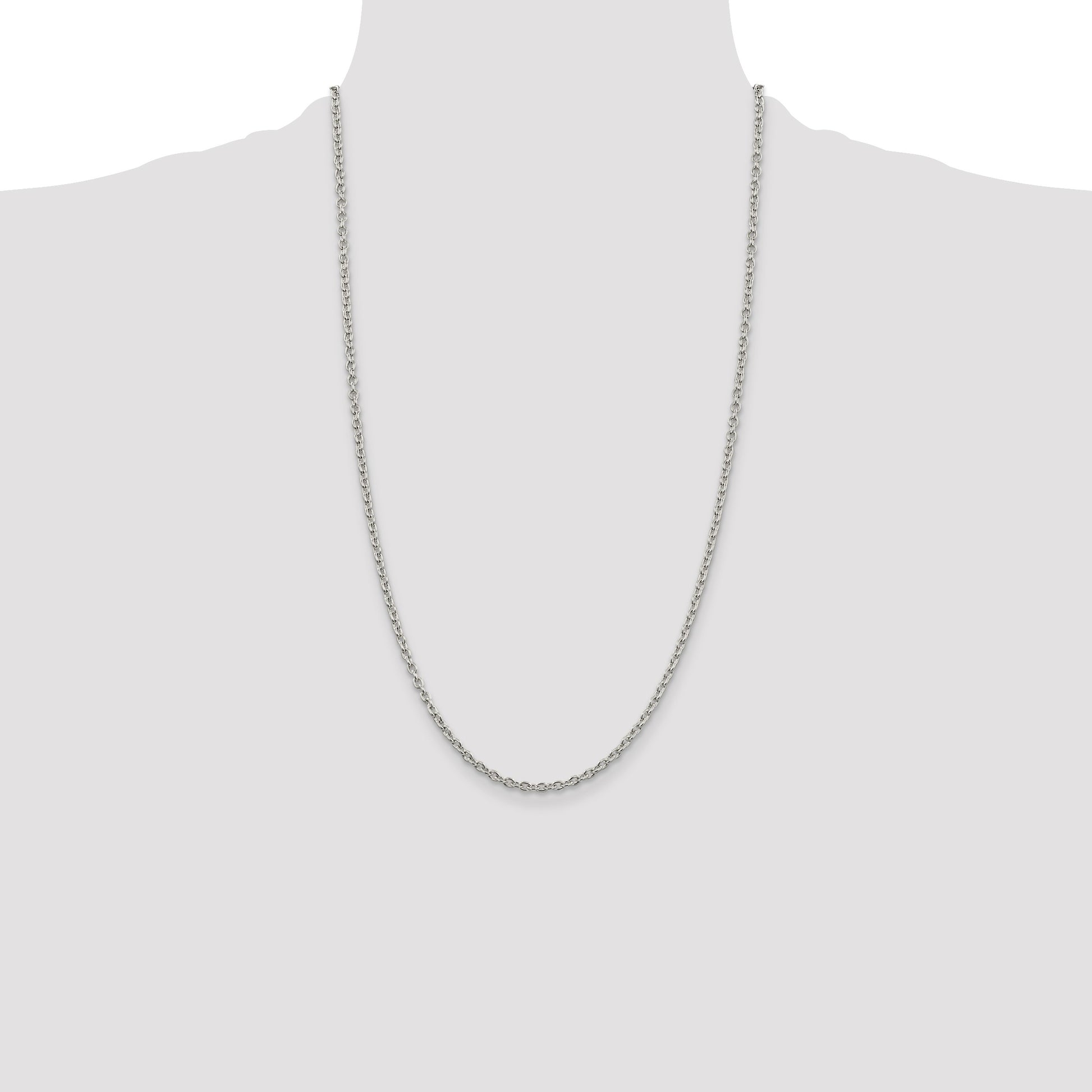 Sterling Silver 2.75mm Cable Chain
