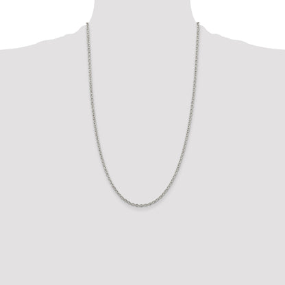 Sterling Silver 2.75mm Cable Chain