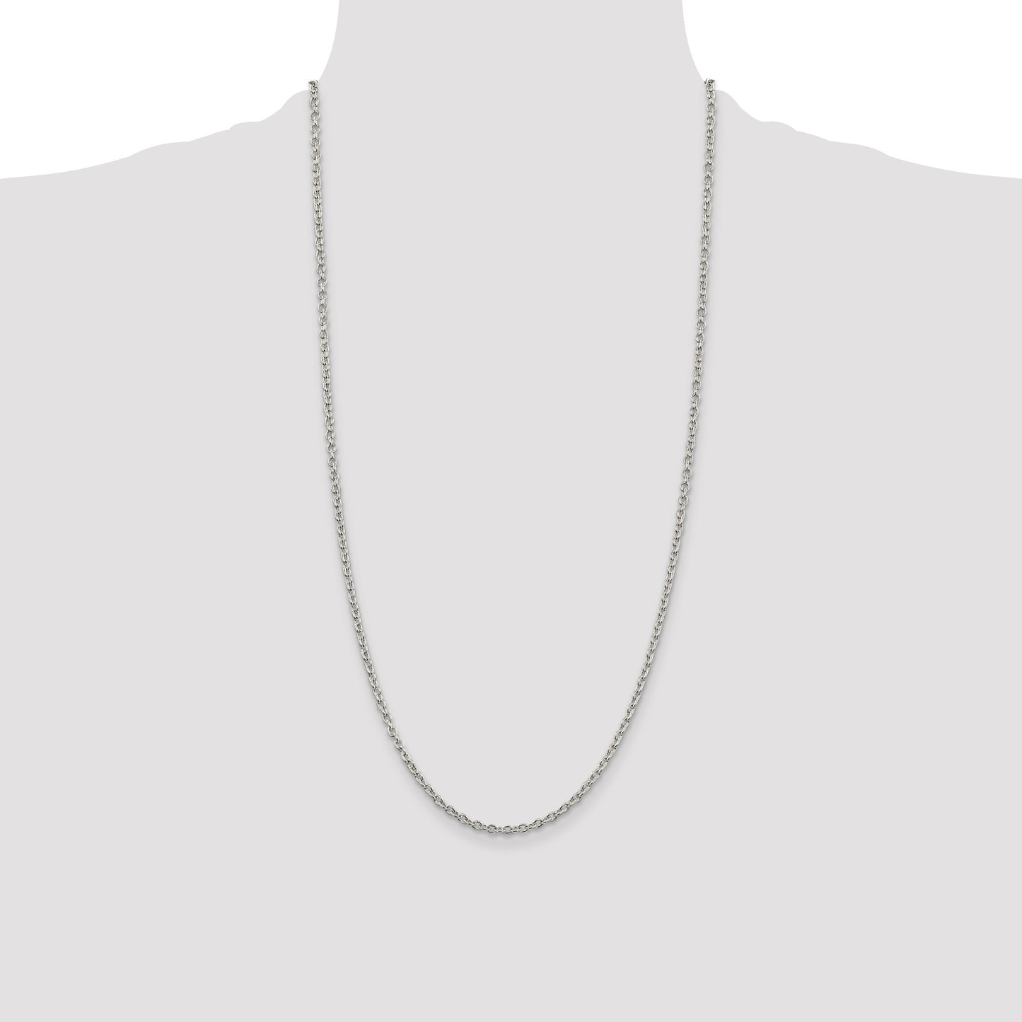 Sterling Silver 2.75mm Cable Chain