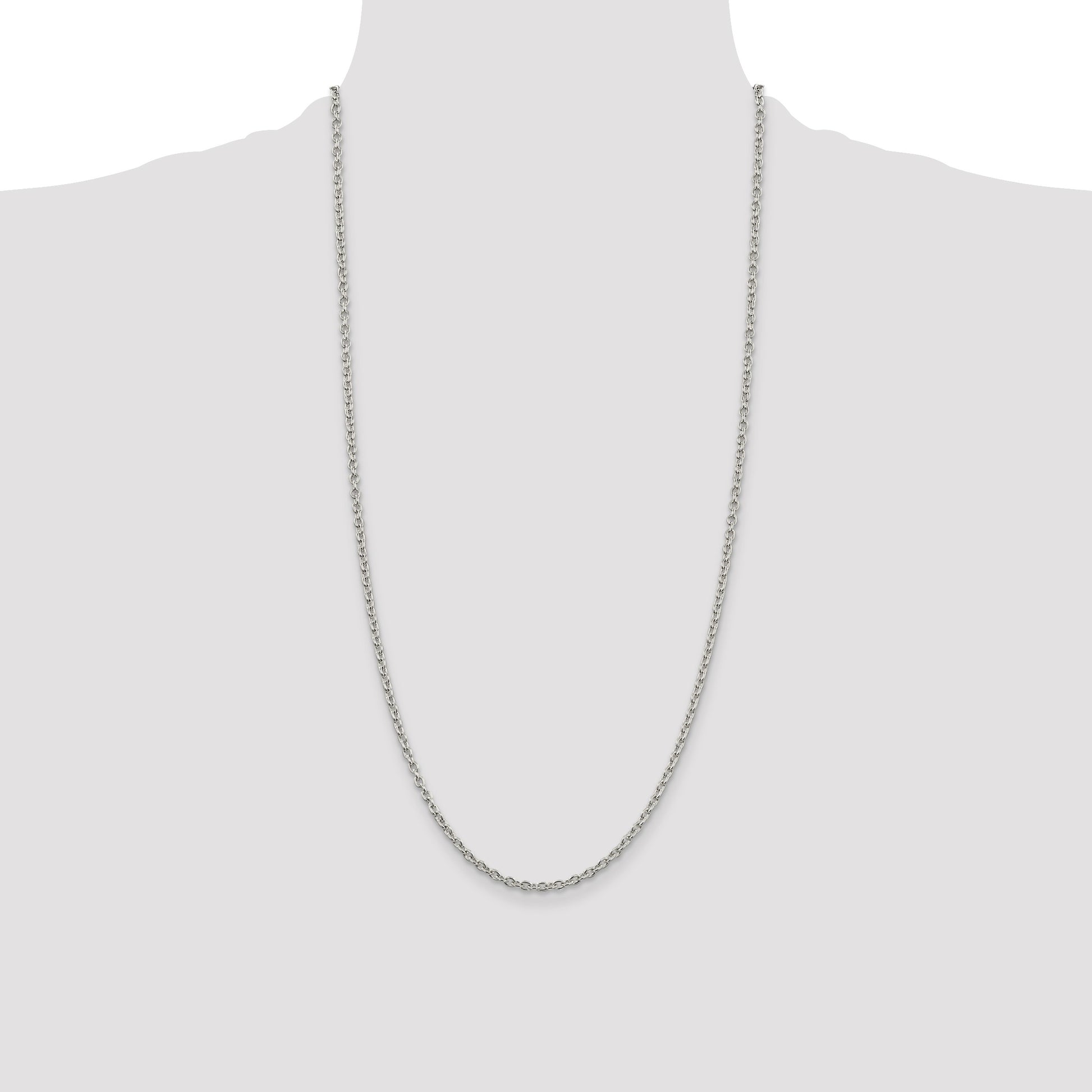 Sterling Silver 2.75mm Cable Chain