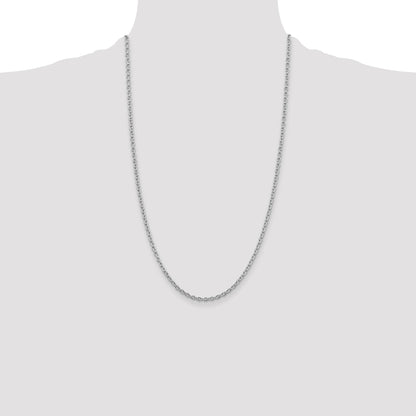 Sterling Silver Rhodium-plated 2.75mm Cable Chain