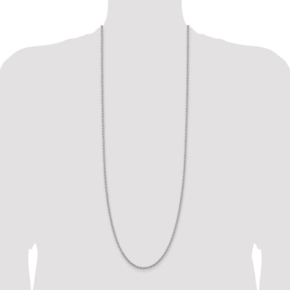 Sterling Silver Rhodium-plated 2.75mm Cable Chain