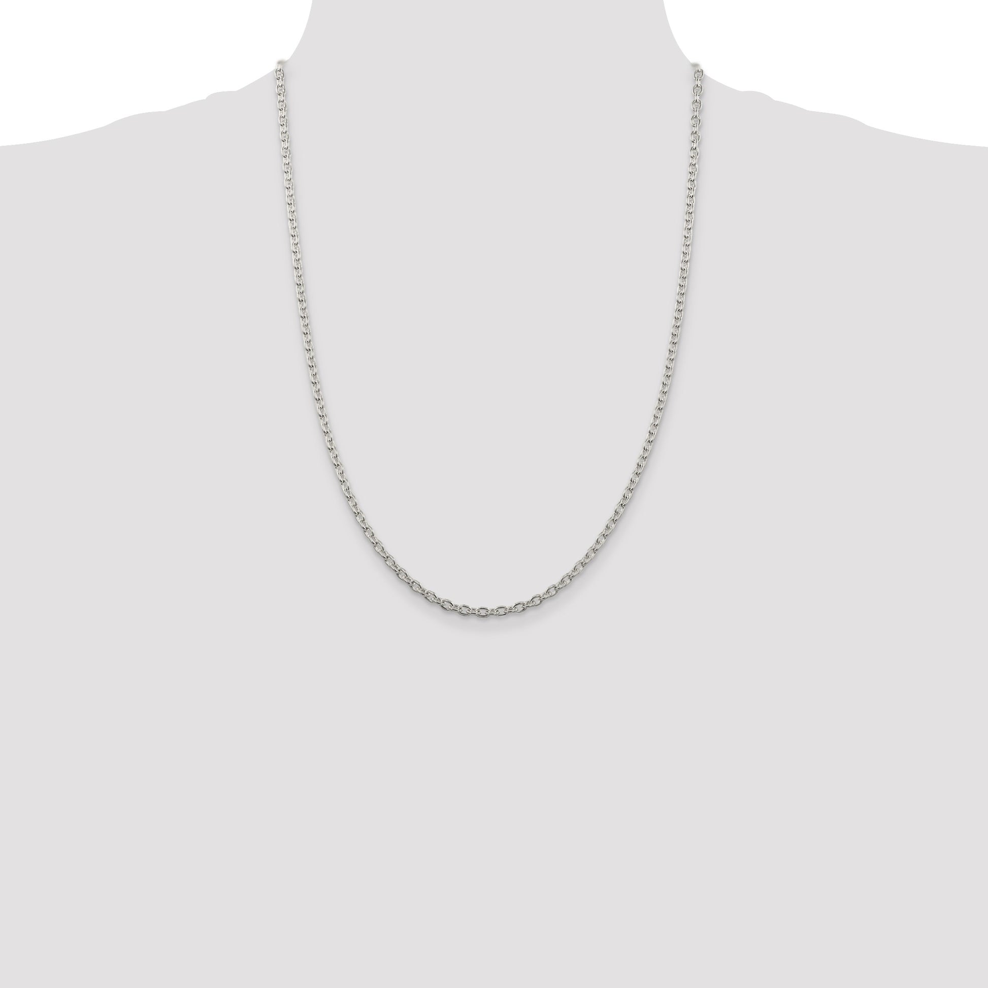 Sterling Silver 3.5mm Cable Chain