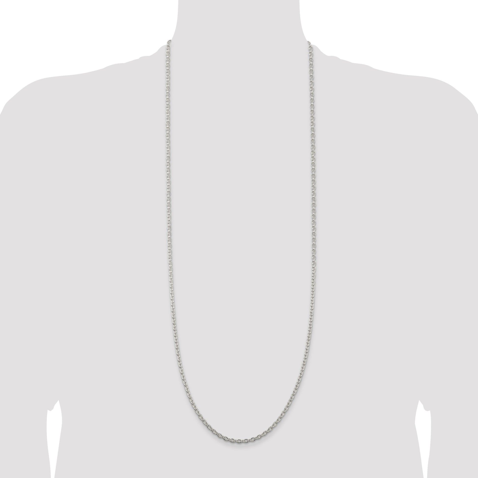 Sterling Silver 3.5mm Cable Chain