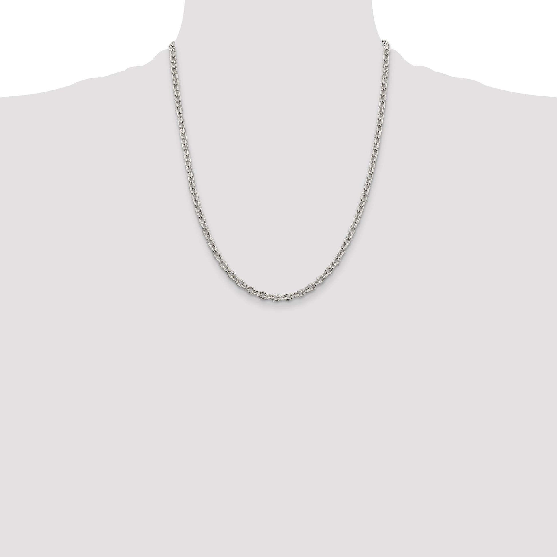 Sterling Silver 4.5mm Cable Chain