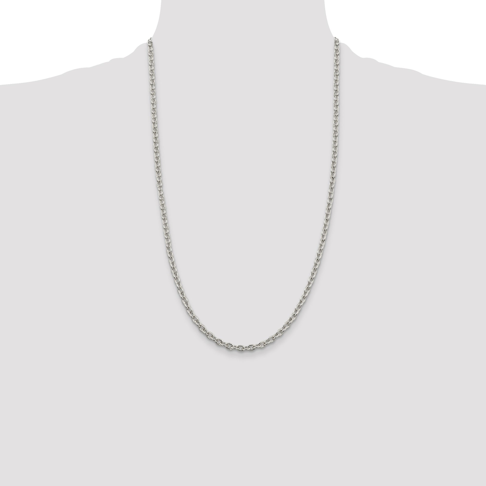 Sterling Silver 4.5mm Cable Chain
