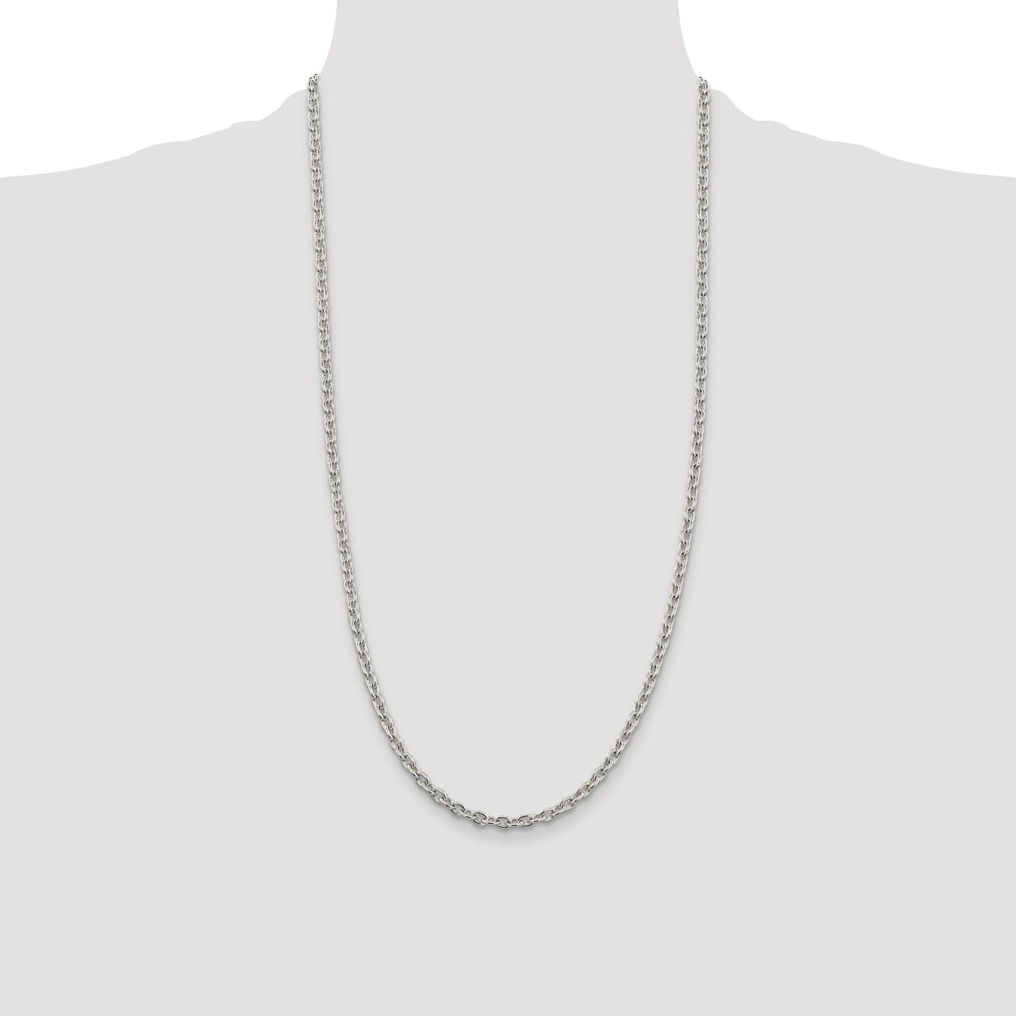 Sterling Silver 4.5mm Cable Chain
