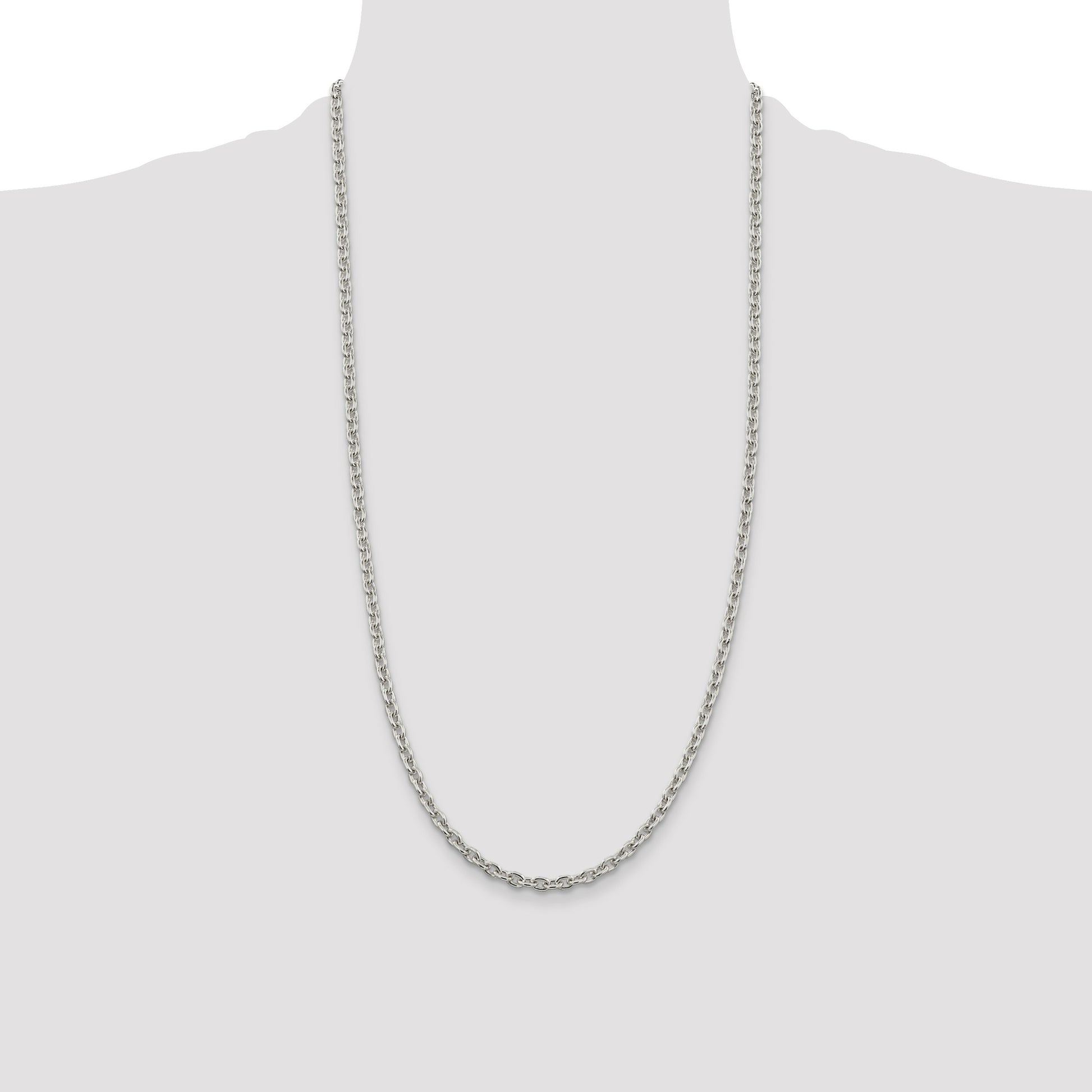 Sterling Silver 4.5mm Cable Chain