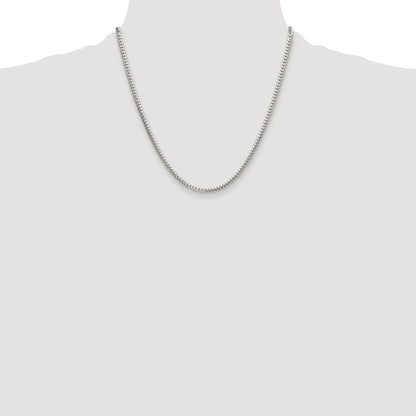 Sterling Silver Rhodium-plated Polished 3.4mm Domed Curb Chain
