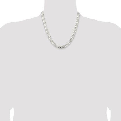 Sterling Silver 9mm Polished Domed Curb Chain