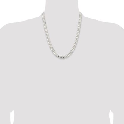 Sterling Silver 9mm Polished Domed Curb Chain