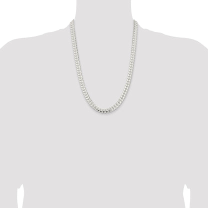 Sterling Silver 9mm Polished Domed Curb Chain