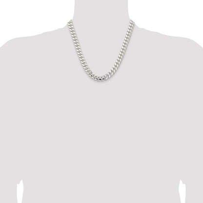 Sterling Silver 10.7mm Polished Domed Curb Chain