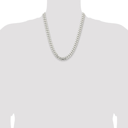 Sterling Silver 10.7mm Polished Domed Curb Chain