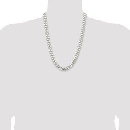 Sterling Silver 10.7mm Polished Domed Curb Chain