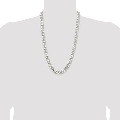 Sterling Silver 10.7mm Polished Domed Curb Chain