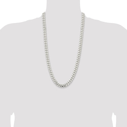 Sterling Silver 10.7mm Polished Domed Curb Chain