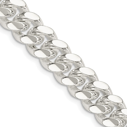 Sterling Silver 10.7mm Polished Domed Curb Chain