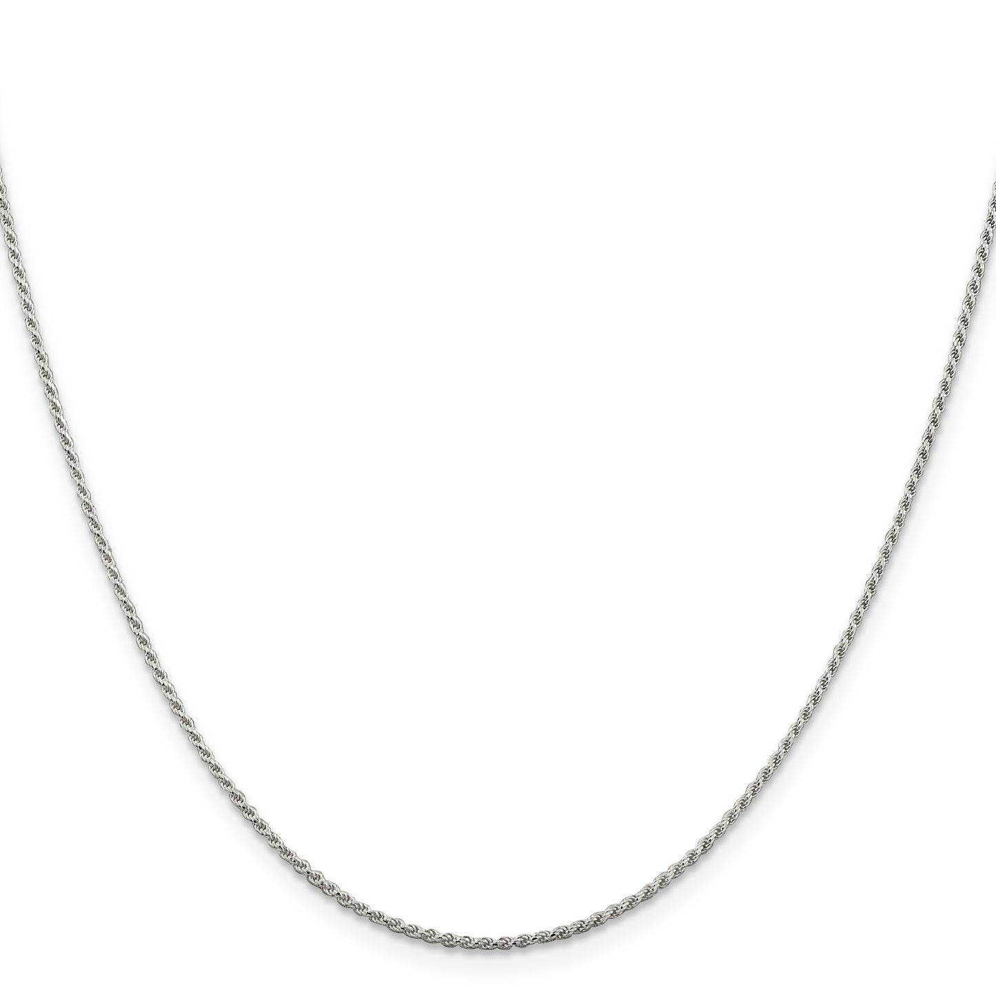 Sterling Silver 1.2mm Diamond-cut Rope Chain