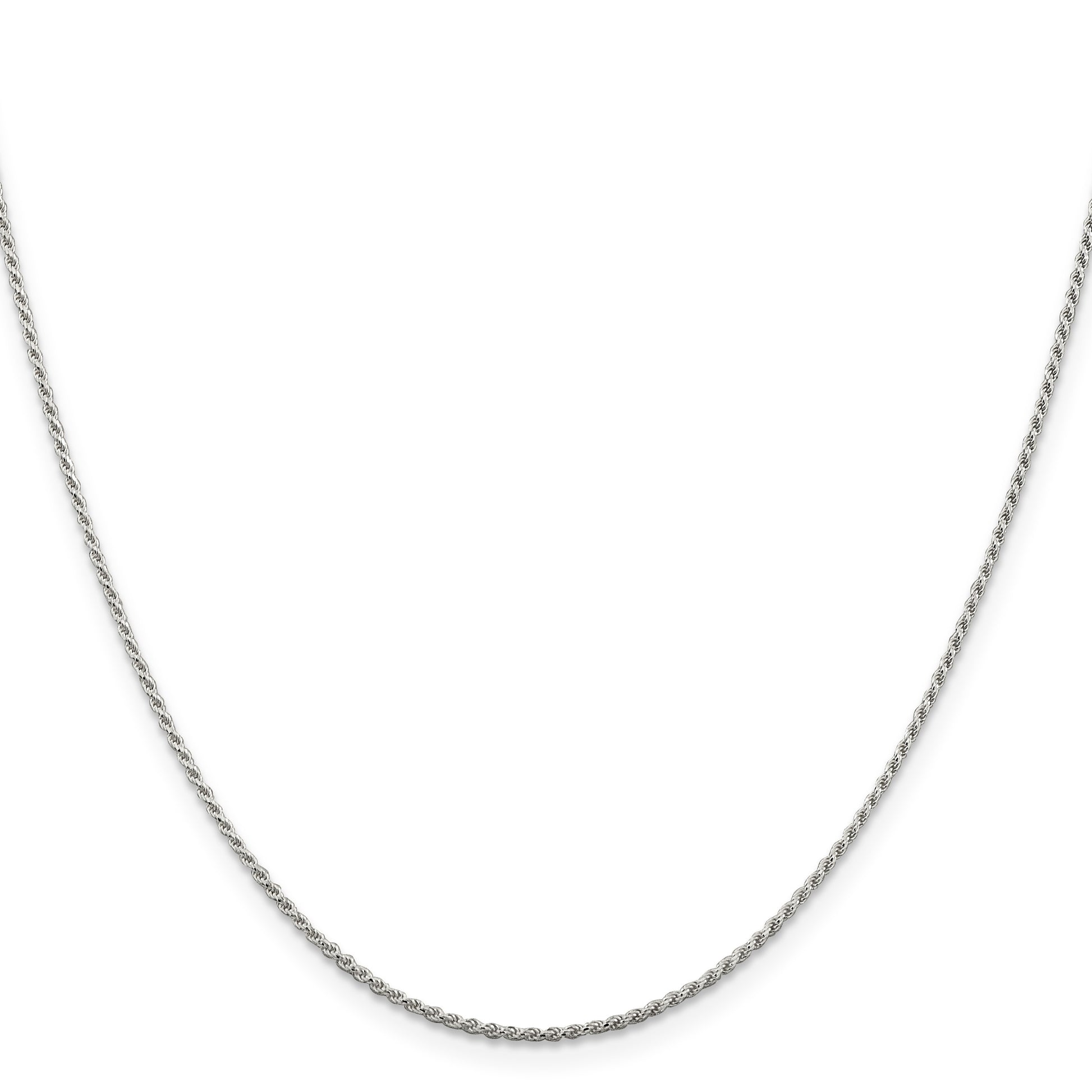Sterling Silver 1.2mm Diamond-cut Rope Chain