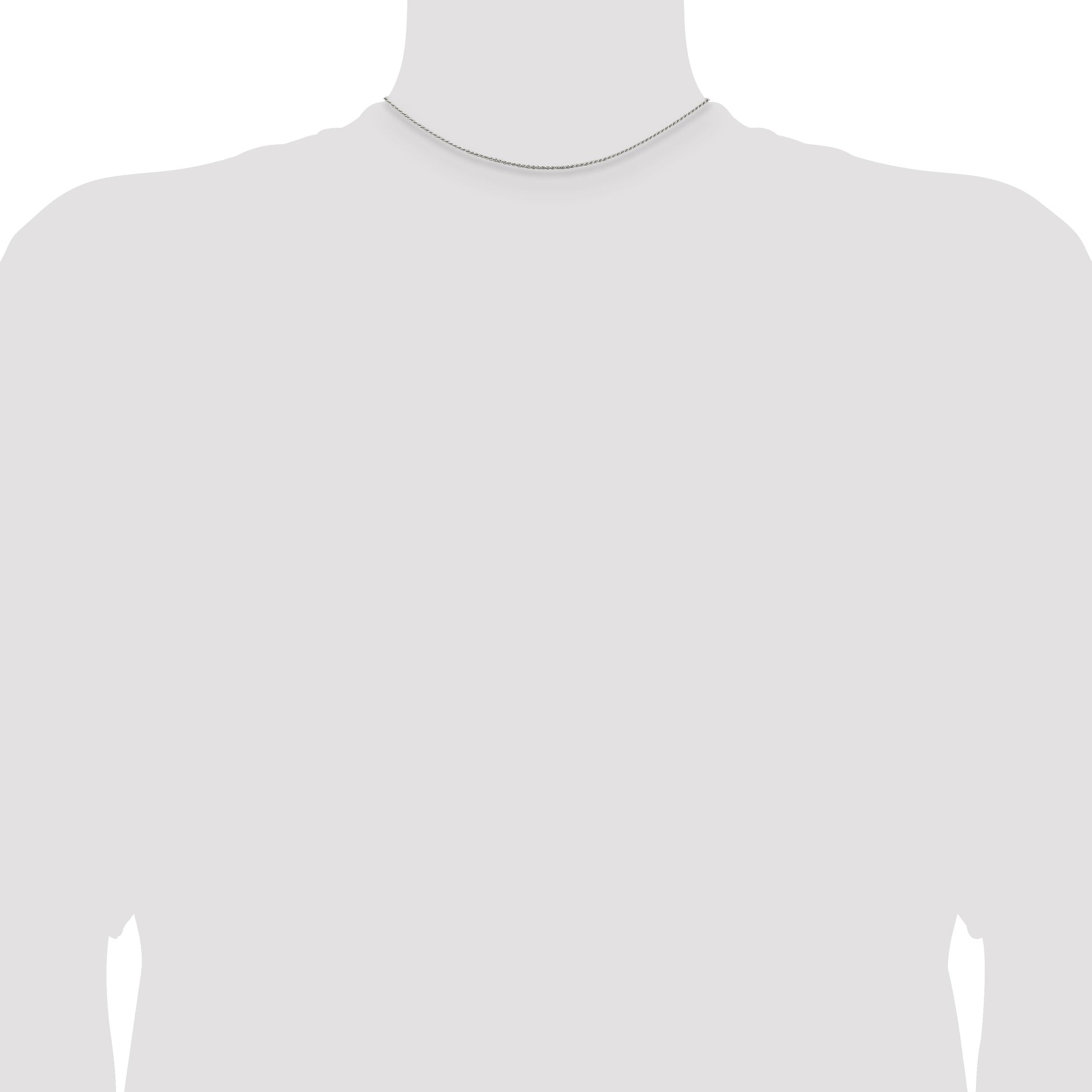 Sterling Silver 1.2mm Diamond-cut Rope Chain