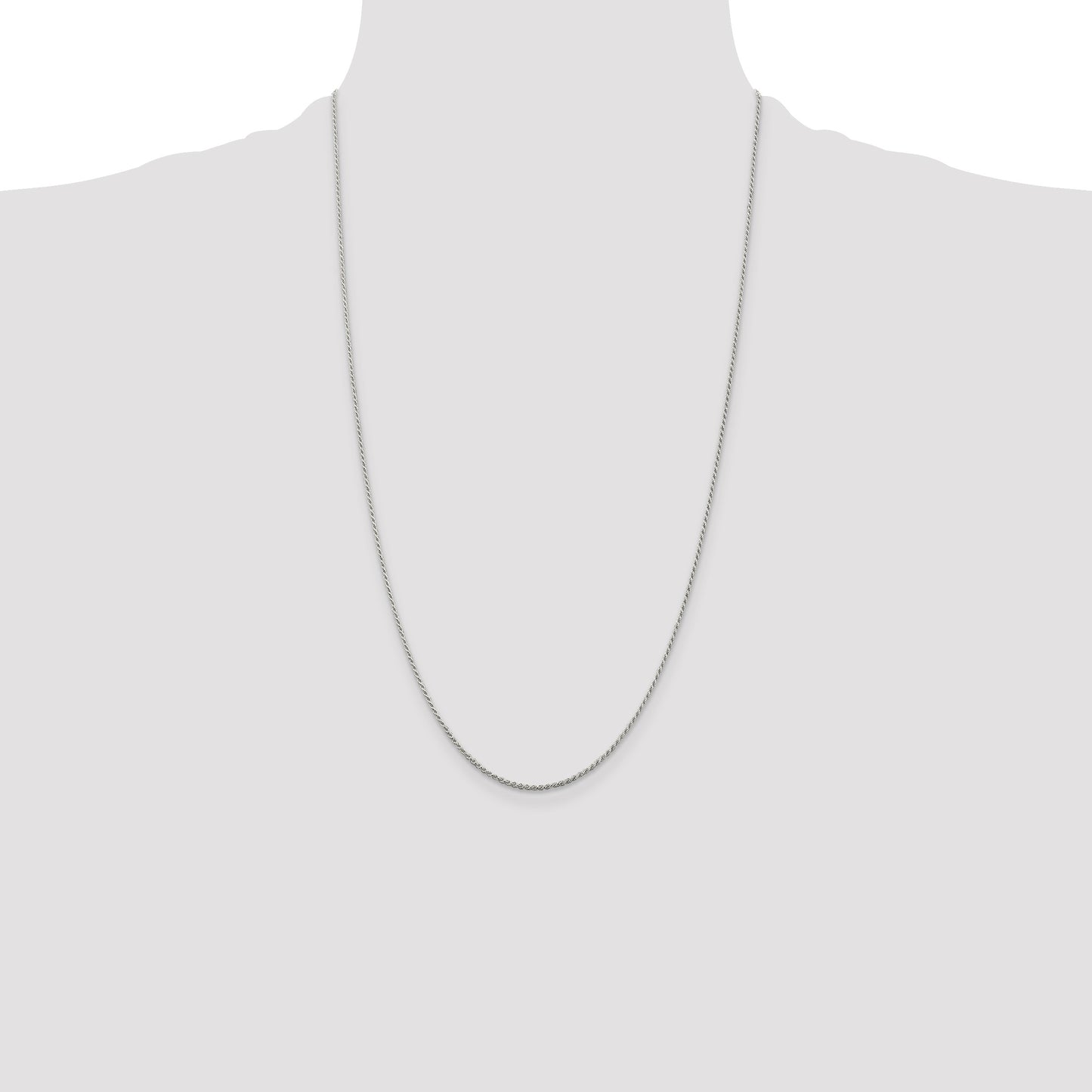 Sterling Silver 1.2mm Diamond-cut Rope Chain