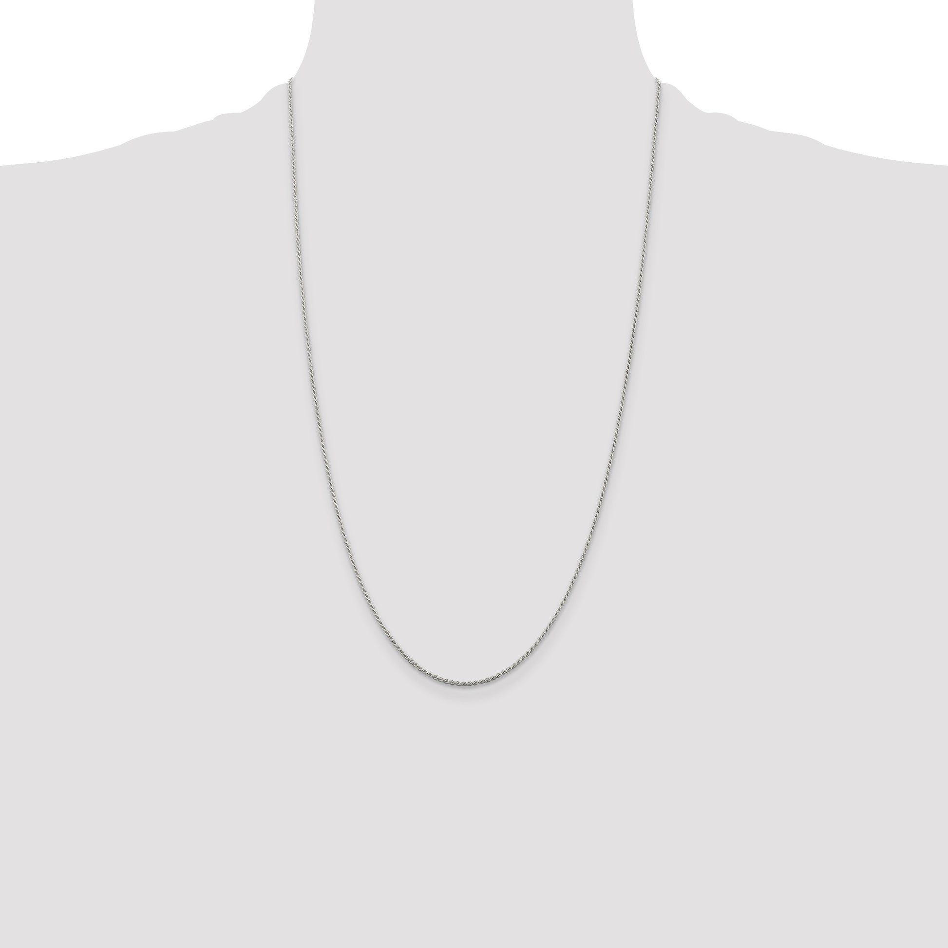Sterling Silver 1.2mm Diamond-cut Rope Chain