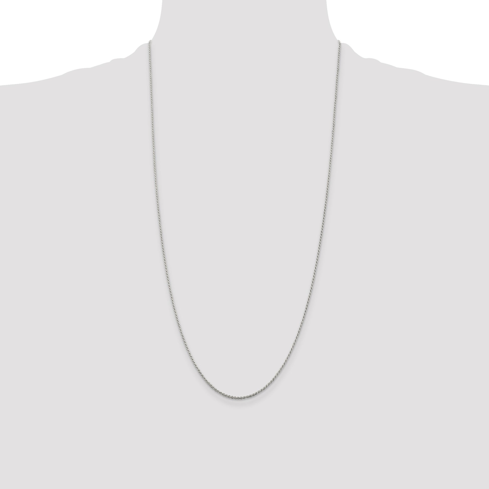 Sterling Silver 1.2mm Diamond-cut Rope Chain