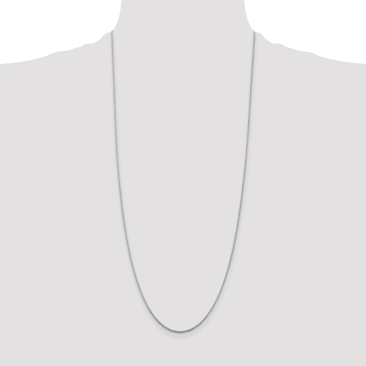 Sterling Silver 1.2mm Diamond-cut Rope Chain