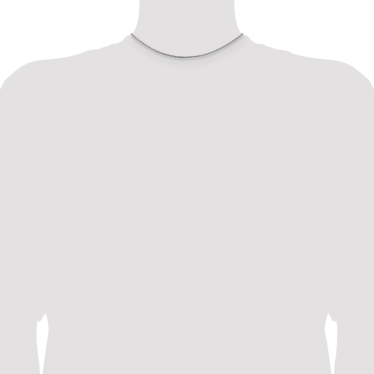 Sterling Silver 1.5mm Diamond-cut Rope Chain