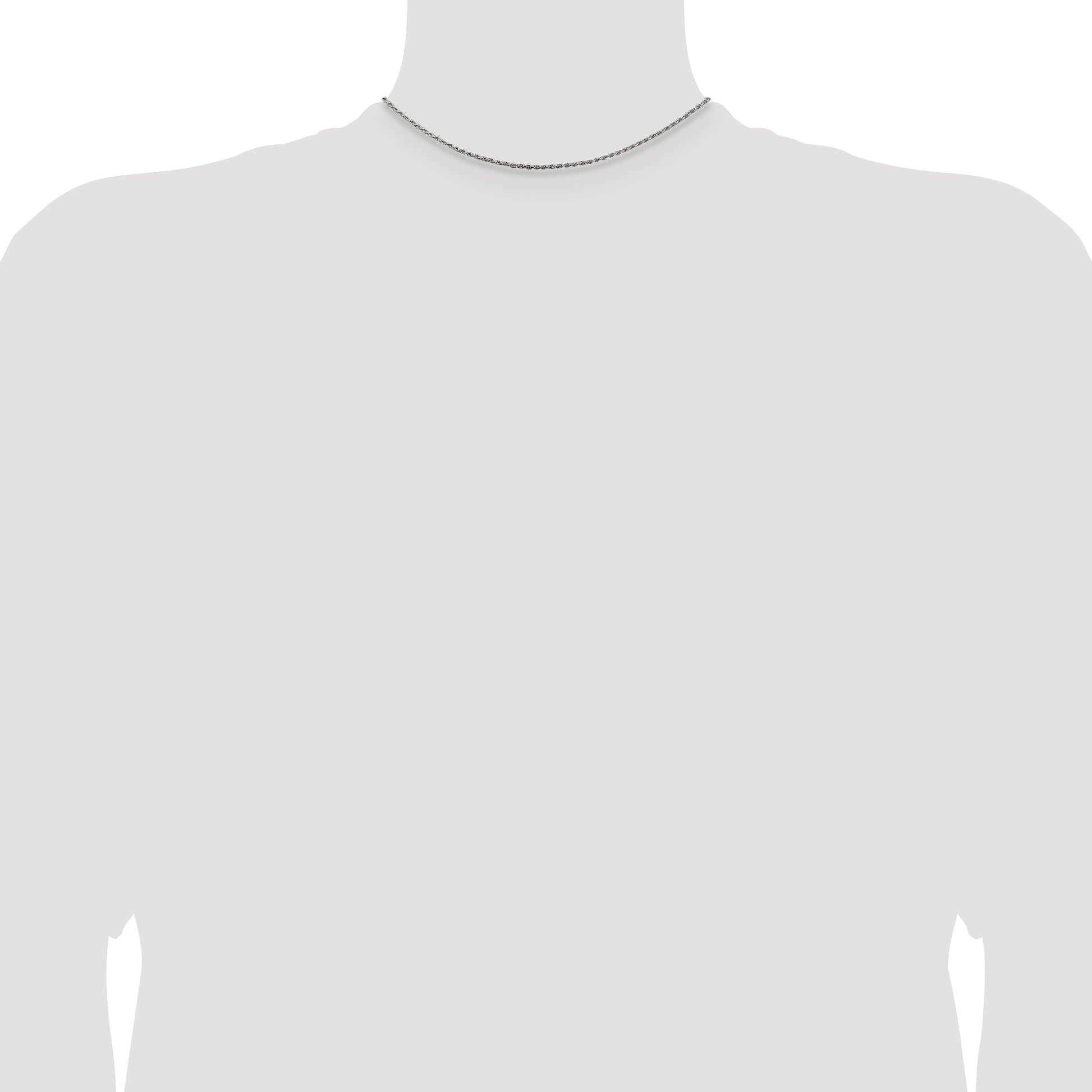 Sterling Silver 1.5mm Diamond-cut Rope Chain