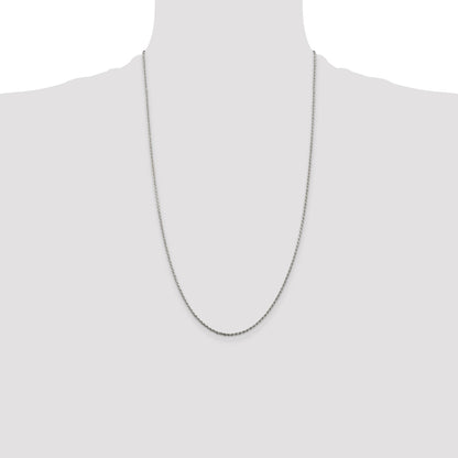 Sterling Silver 1.5mm Diamond-cut Rope Chain