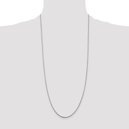 Sterling Silver 1.5mm Diamond-cut Rope Chain