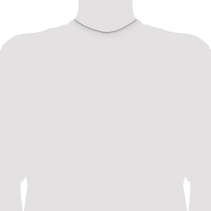 Sterling Silver Rhodium-plated 1.5mm Diamond-cut Rope Chain