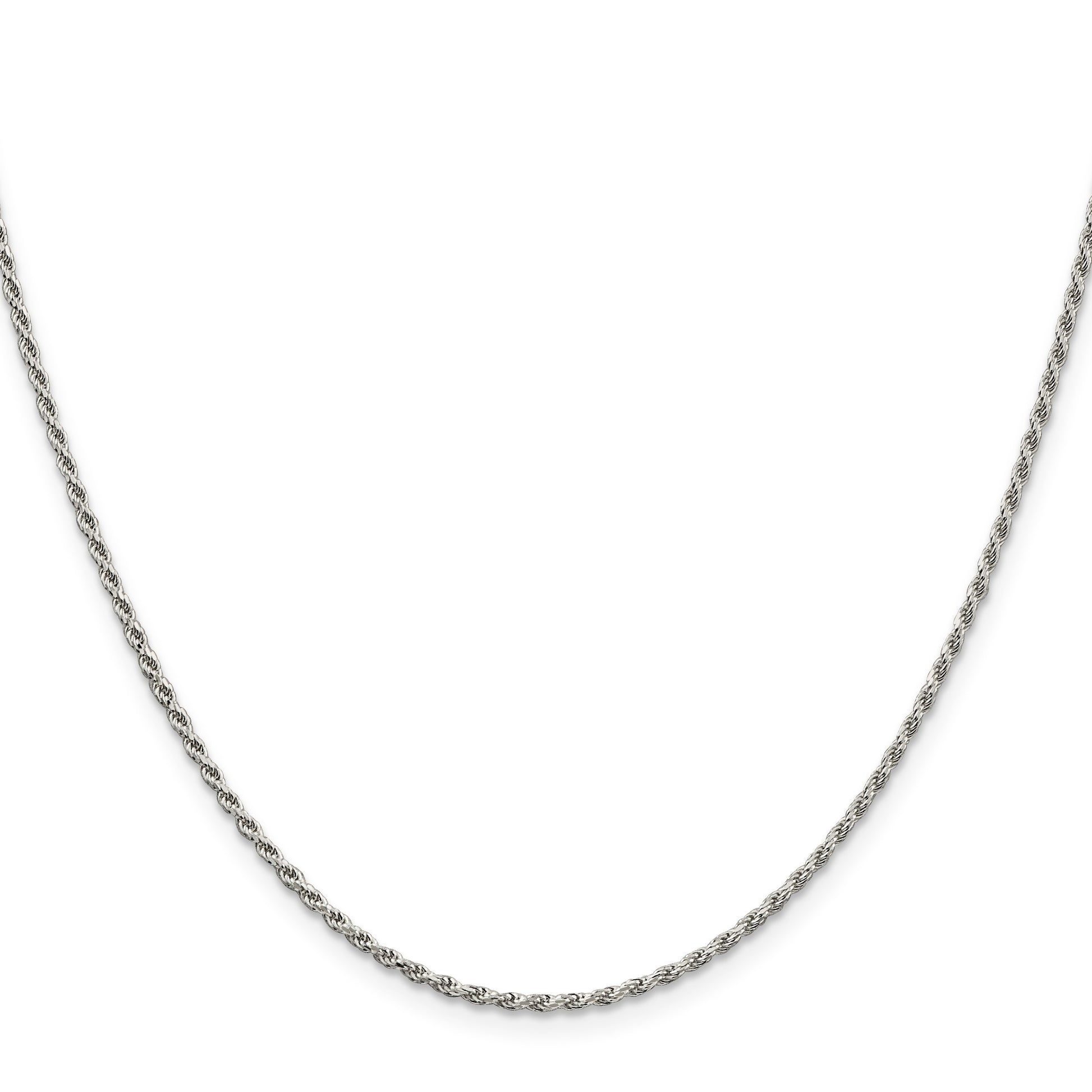 Sterling Silver 1.7mm Diamond-cut Rope Chain