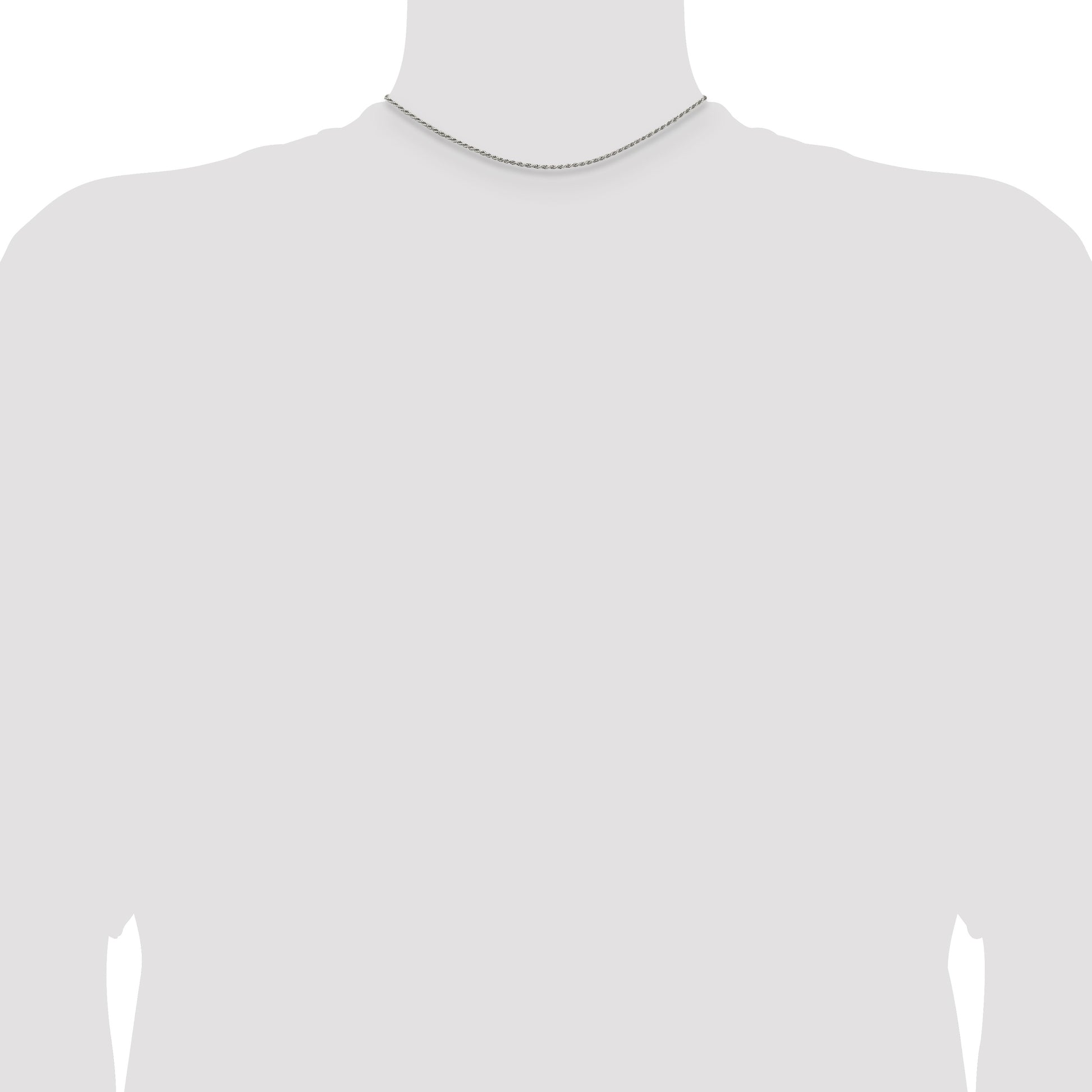 Sterling Silver 1.7mm Diamond-cut Rope Chain