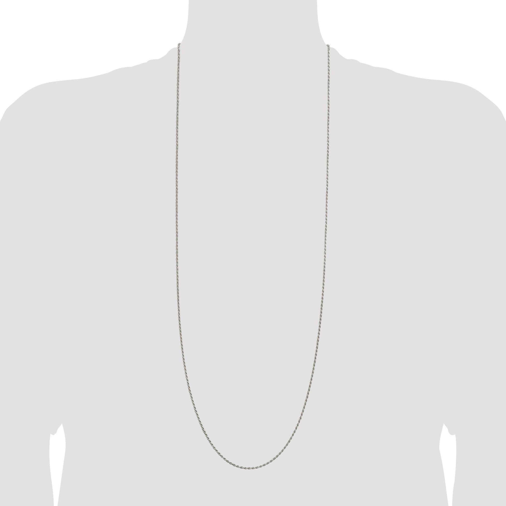 Sterling Silver 1.7mm Diamond-cut Rope Chain