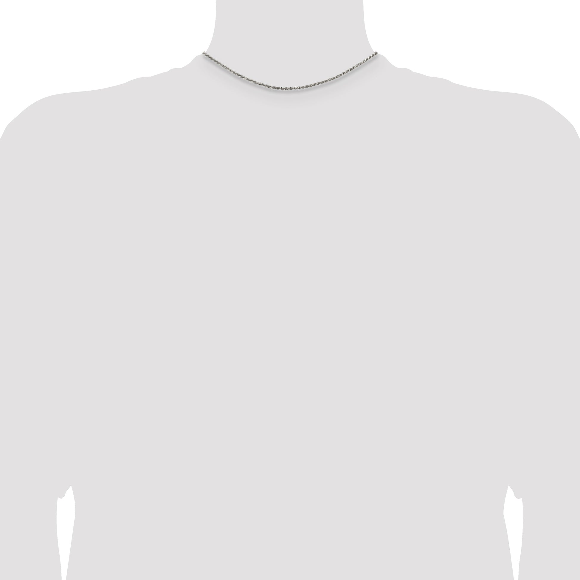 Sterling Silver 1.85mm Diamond-cut Rope Chain