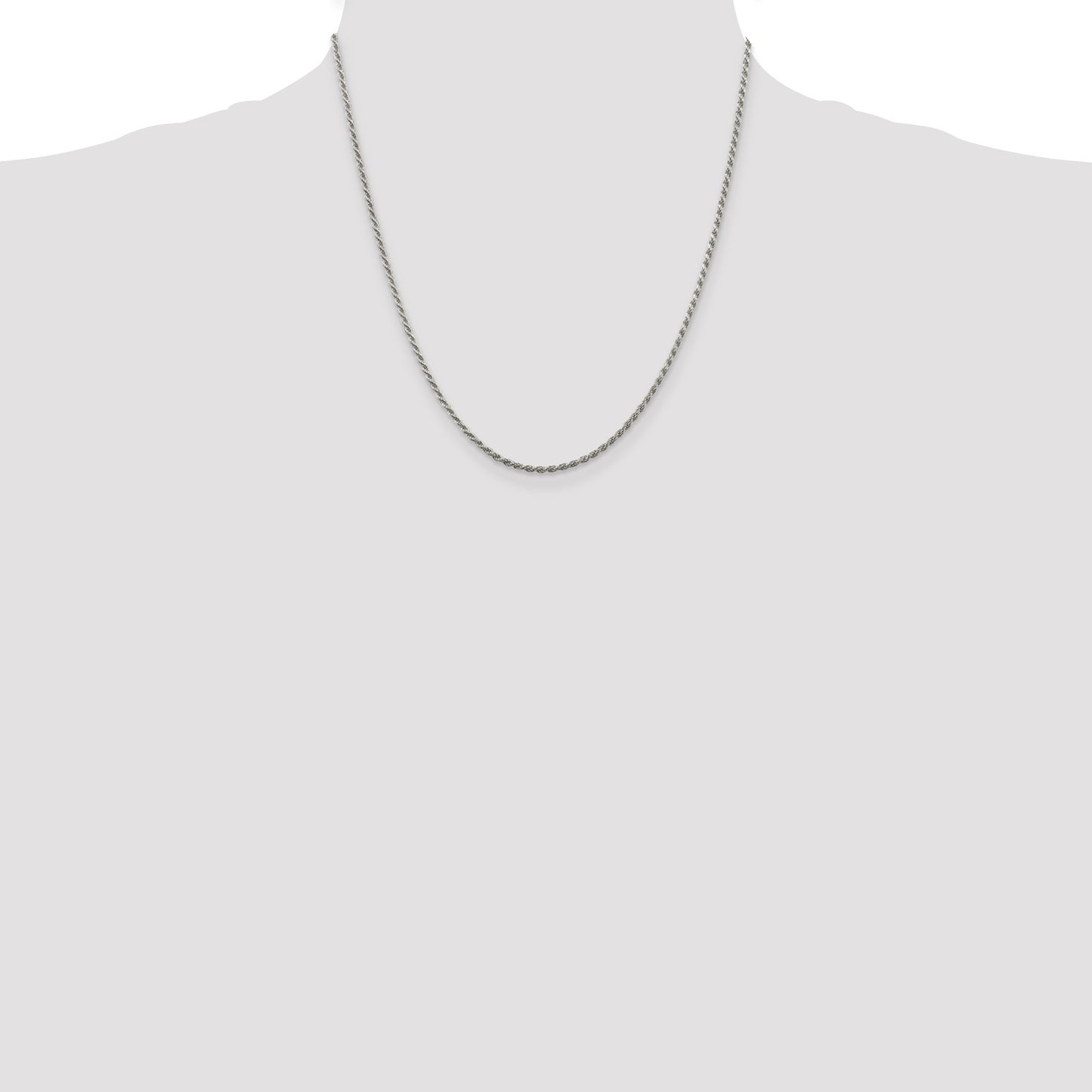 Sterling Silver 1.85mm Diamond-cut Rope Chain